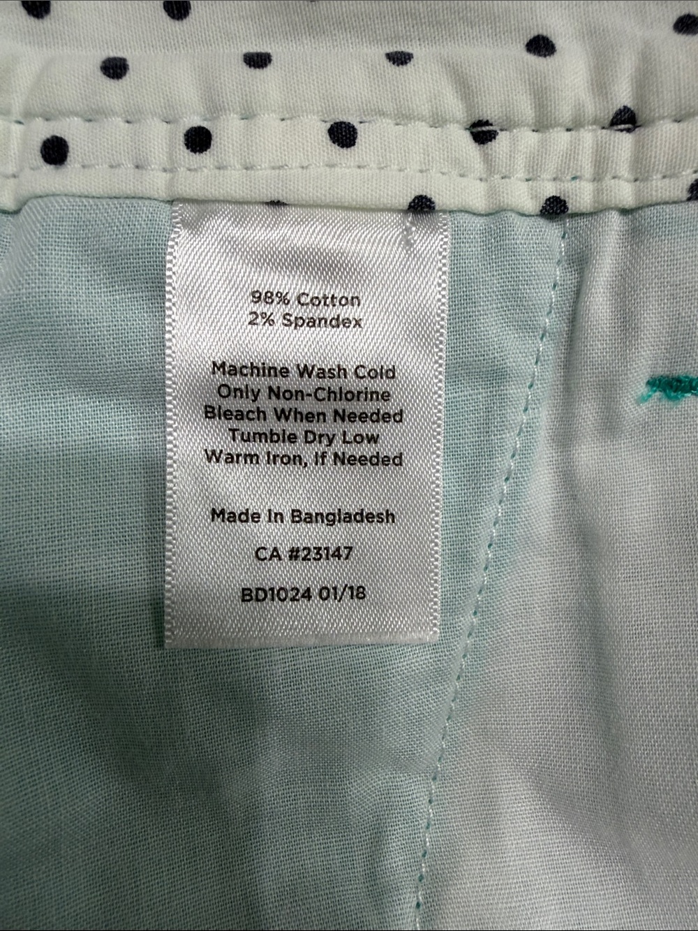 Talbots Teal Casual Cotton Girlfriend Chino Shorts - 7” inseam - Picture 5 of 5